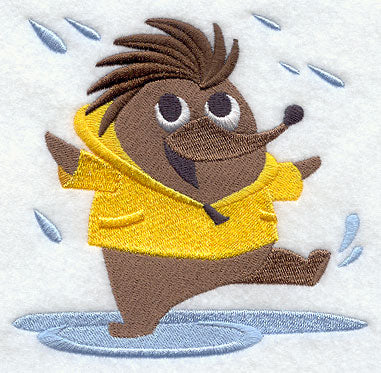 Hedgehog Dancing in the Rain