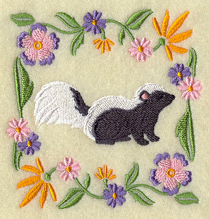 Woodland Animal Square - Skunk