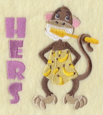 Monkey Brushing Teeth - Hers