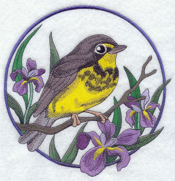 Canada Warbler and Iris Circle