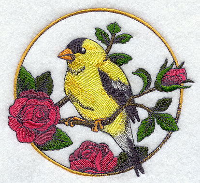 Goldfinch and Rose Circle