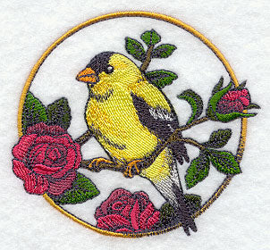 Goldfinch and Rose Circle