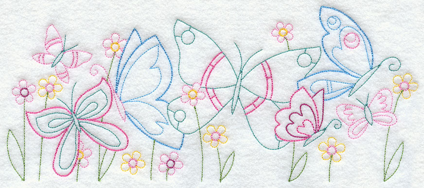 Bright Butterfly Border