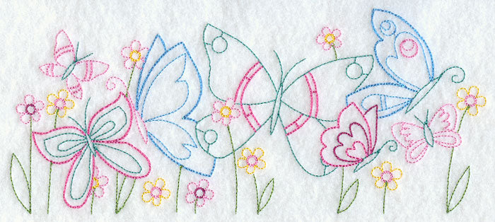 Bright Butterfly Border