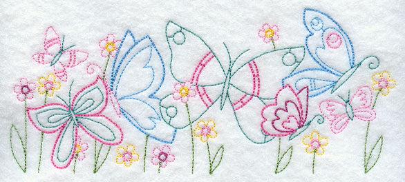 Bright Butterfly Border
