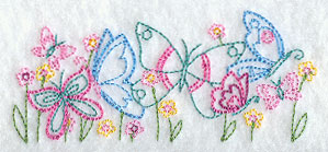 Bright Butterfly Border