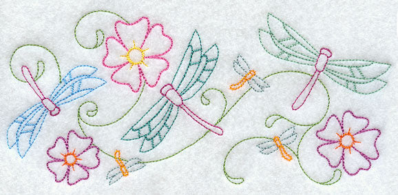 Fluttering Dragonfly Border