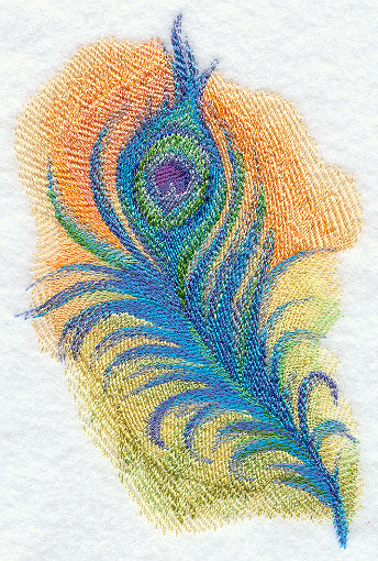 Peacock Feather in Watercolor