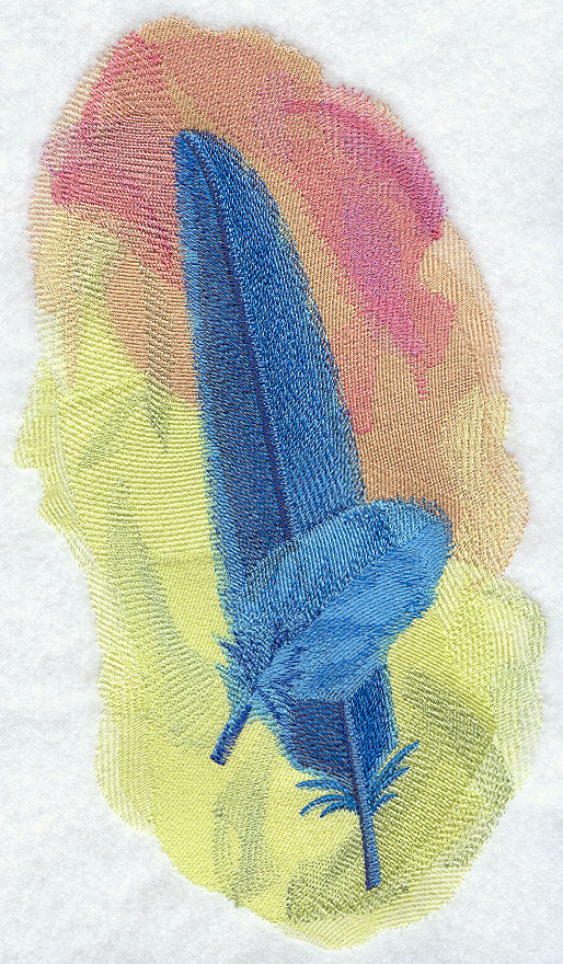 Hyacinth Macaw Feathers in Watercolor