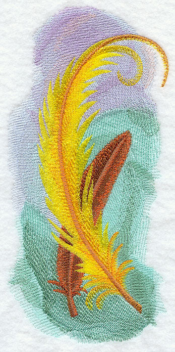 Bird of Paradise Feathers in Watercolor
