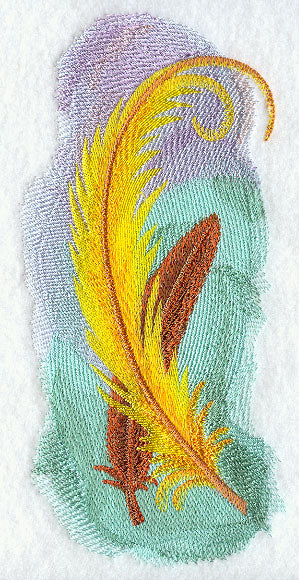 Bird of Paradise Feathers in Watercolor