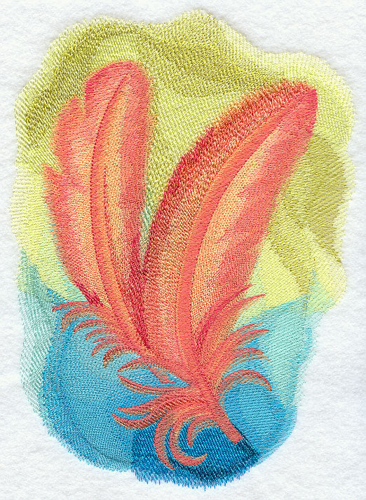 Flamingo Feathers in Watercolor