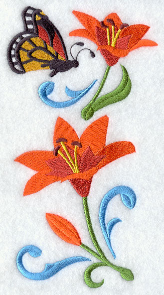 Lily and Monarch Butterfly Spray