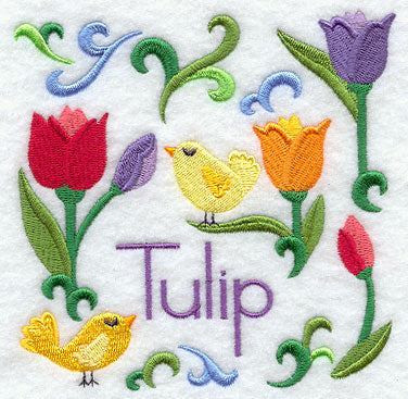 Tulip and Bird Square