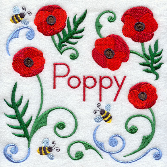 Poppy and Bumblebee Square