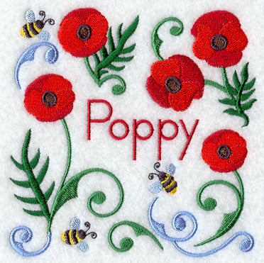 Poppy and Bumblebee Square