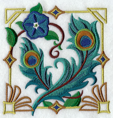 Art Deco Peacock Feathers