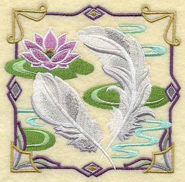 Art Deco Swan Feathers