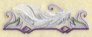 Art Deco Swan Feather Border