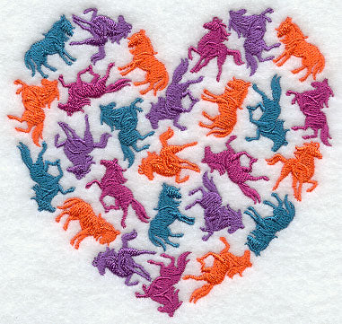 Horse Silhouette Heart