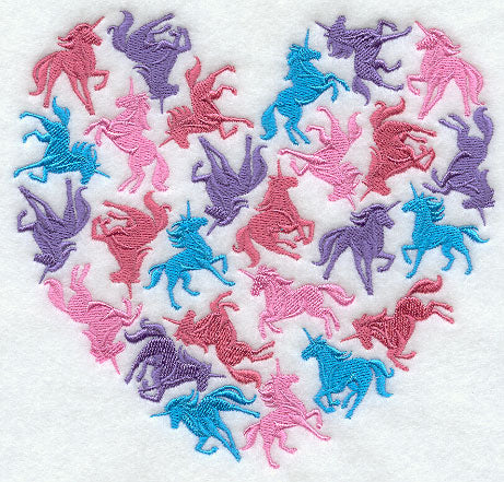 Unicorn Silhouette Heart
