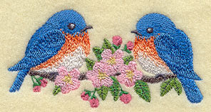 Blossoms and Bluebirds Border