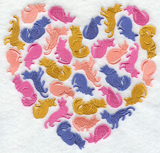 Cat Silhouette Heart