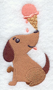 Puppy with Ice Cream