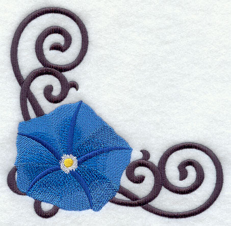 Scrollwork Morning Glory Corner