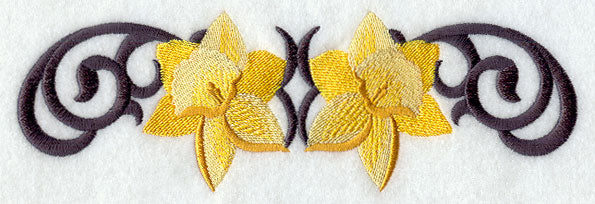 Scrollwork Daffodil Border