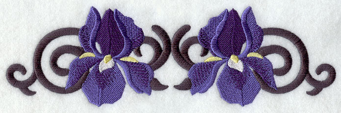 Scrollwork Iris Border