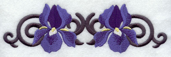 Scrollwork Iris Border