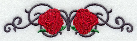 Scrollwork Rose Border