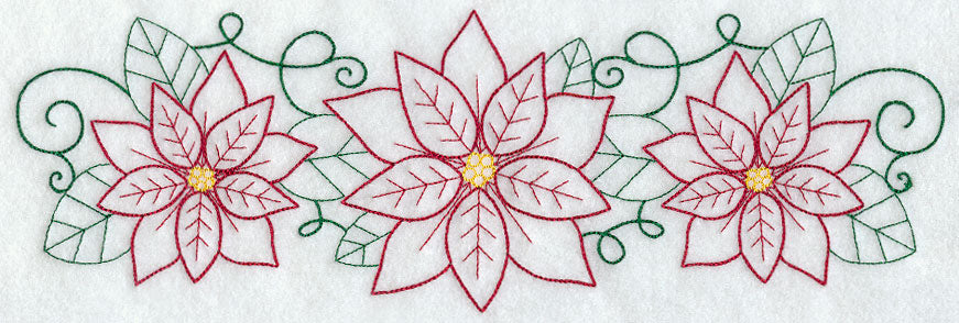 Lovely and Light Poinsettia Border