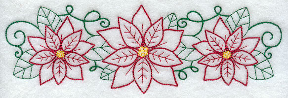 Lovely and Light Poinsettia Border