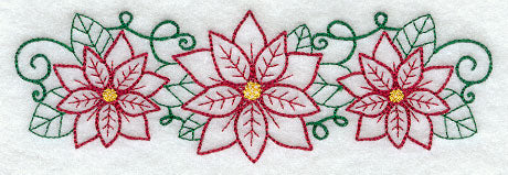 Lovely and Light Poinsettia Border
