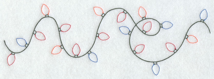 Festive Christmas Lights Border