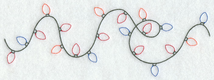 Festive Christmas Lights Border