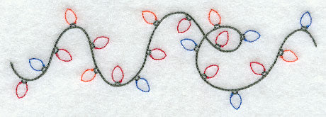 Festive Christmas Lights Border