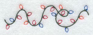 Festive Christmas Lights Border