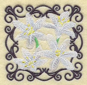 Scrollwork Star of Bethlehem Square