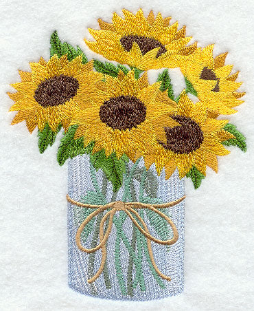 Sunflowers in Mason Jar