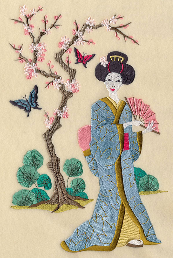 Geisha and Butterflies - Geisha