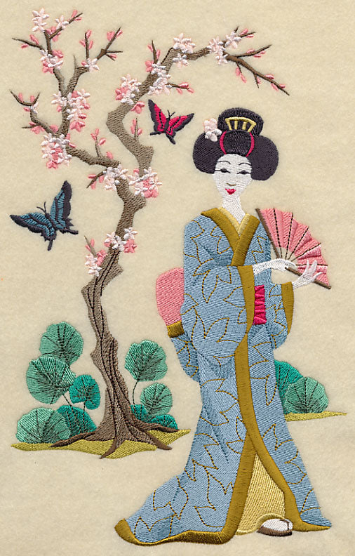 Geisha and Butterflies - Geisha