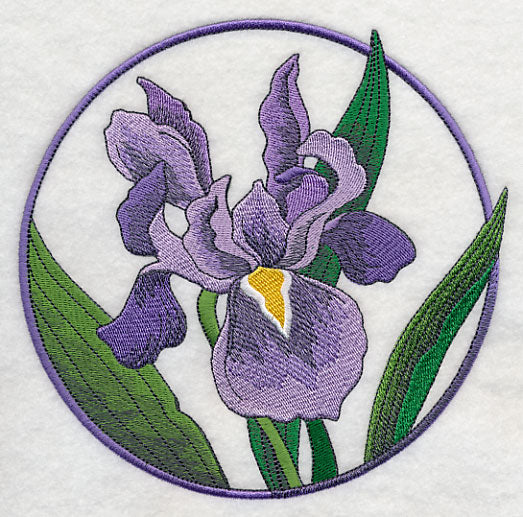Elegant Flower Circle - Iris