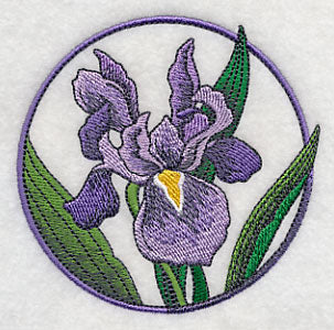 Elegant Flower Circle - Iris