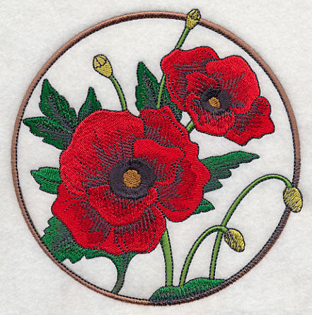 Elegant Flower Circle - Poppy