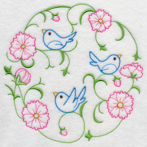 Bluebirds in the Cosmos (Vintage)