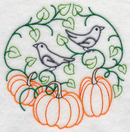Crows in the Pumpkin Patch (Vintage)