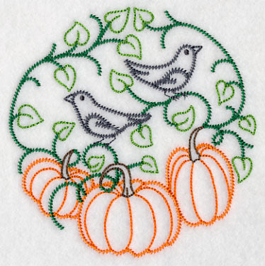 Crows in the Pumpkin Patch (Vintage)